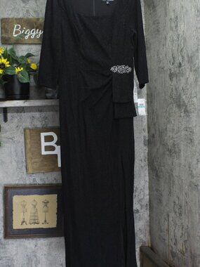 Alex Evenings Black Alex Evenings 3 4 Sleeve Mother Of The Bride Gown